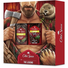 Old Spice Timber with Mint sprchový gél 250 ml + dezodorant sprej 150 ml, kozmetická sada pre mužov