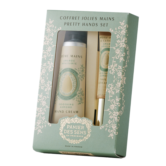 Panier des Sens Mandle krém na ruky 30 ml + olej na nechty a nechtovú kožičku 7,5 ml, kozmetická sada