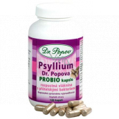 Dr. Popov Psyllium Probio kapsule vláknina pre zdravú črevnú mikroflóru, obohatená o priateľské baktérie 120 kusov 104 g