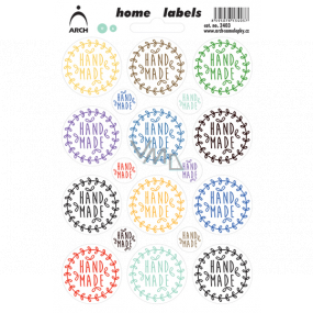 Arch Domáce etikety Home Labels samolepky Hand Made farebné 12 x 18 cm