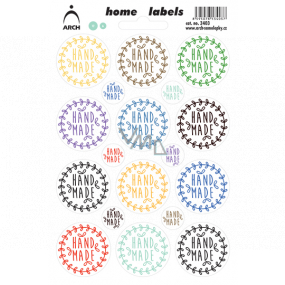 Arch Domácej etikety Home Labels nálepky Hand Made farebné 12 x 18 cm