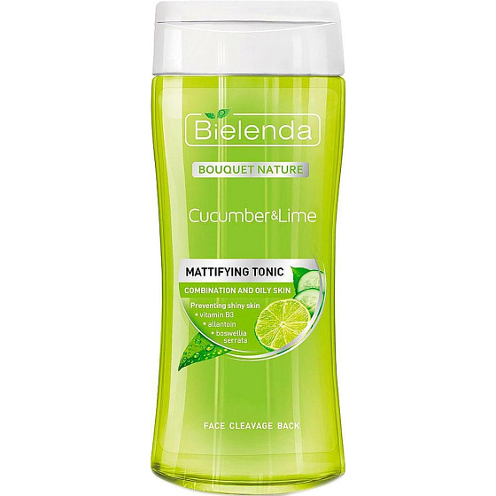 Bielenda Bouquet Nature Cucumber & Lime zmatňujúce pleťové tonikum 200 ml