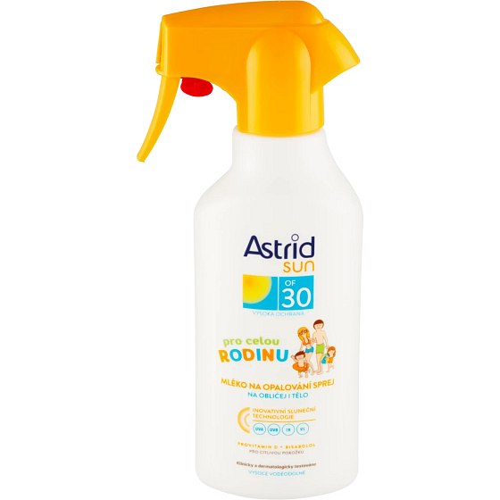 Astrid Sun Pre celú rodinu OF30 opaľovací krém v spreji 270 ml