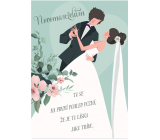Albi Hracia obálka svadobná karta Tancujúci novomanželia 14,8 x 21 cm