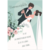 Albi Hracia obálka svadobná karta Tancujúci novomanželia 14,8 x 21 cm