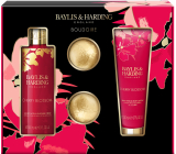 Baylis & Harding Cherry blossom sprchový krém 300 ml + telové mlieko 200 ml + šumivá guľa do kúpeľa 2 x 75 g, kozmetická sada pre ženy