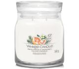 Yankee Candle White Spruce & Grapefruit - Vonná sviečka White Spruce & Grapefruit Signature medium glass 2 knôty 368 g