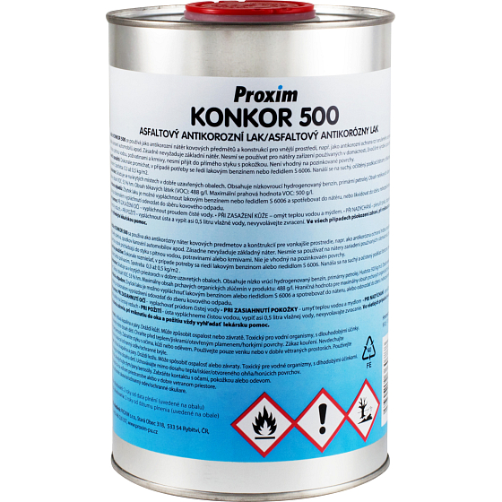 Proxim Konkor 500 asfaltový antikorózny lak, 950 g