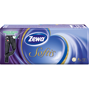 Zewa Softis Standard 4vrstvové papierové vreckovky, 10× 10 ks