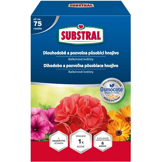 Substral Osmocote hnojivo na balkónové kvety, 750 g