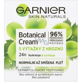 Garnier Skin Naturals Botanical Cream s výťažkami z hrozna 24h hydratačný denný krém normálna a zmiešaná pleť 50 ml