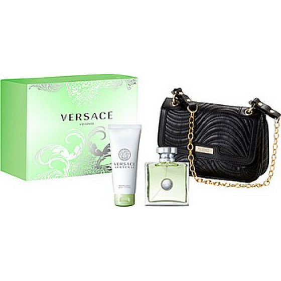 Versace Versense toaletná voda 100 ml + telové mlieko 100 ml + kabelka, darčeková sada pre ženy