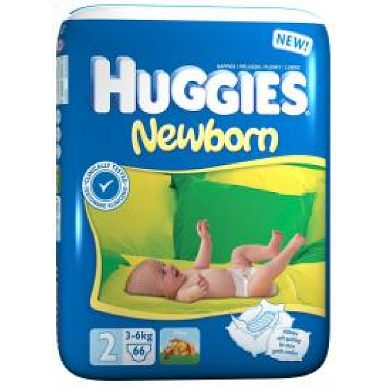 Huggies Newborn Mega Pack veľkosť 2, 3 - 6 kg plienkové nohavičky 90 kusov