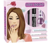 Miss Sporty Fabulous Lash Xtra Black riasenka 001 Xtra Black 8 ml + Khol Kajal ceruzka na oči 001 čierna 1,5 g + Sparkle Touch lak na nechty 889 7 ml, kozmetická sada