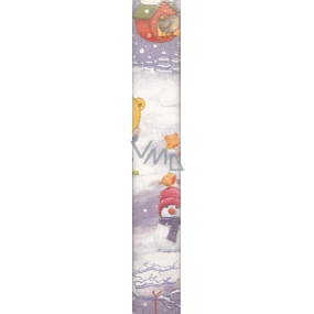 Ditipo Darčekový baliaci papier 70 x 200 cm Vianočný Fialový Snehuliaci