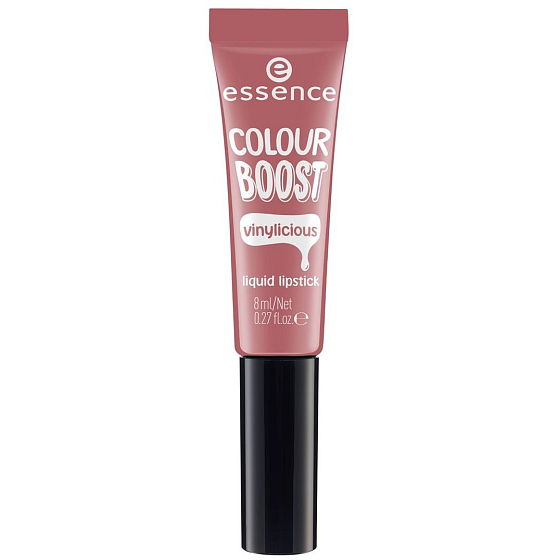 Essence Colour Boost Vinylicious tekutý rúž 04 Woody Rosy 8 ml