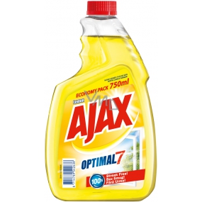 Ajax Optimal 7 Lemon Sklá čistiaci prípravok náhradná náplň 750 ml