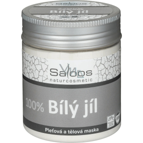Saloos Bio 100% francúzsky biely íl maska na telo a tvár pri psoriáze, ekzémoch, znižuje tvorbu kožného mazu 100 g