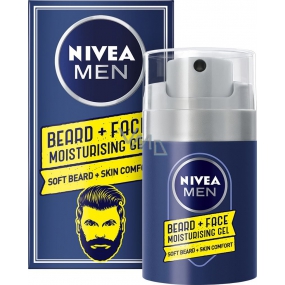 Nivea Men Beard + Face hydratačný gél na tvár a fúzy 50 ml