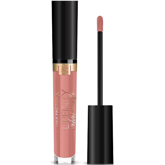 Max Factor Lipfinity Velvet Matte Lipstick tekutý matný rúž 015 Nude Silk 4 ml