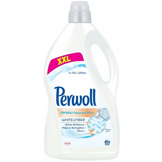 Perwoll White & FIBE prací gél na biele prádlo, zmiešané a syntetické textílie 60 dávok 3,6 l