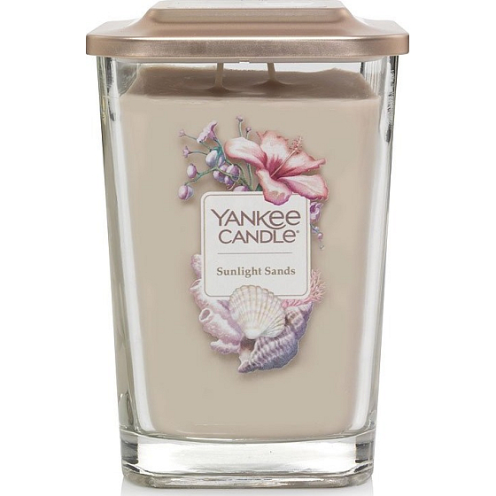 Yankee Candle Sunlight Sands - Preslnené piesky sójová vonná sviečka Elevation veľká sklo 2 knôty 553 g