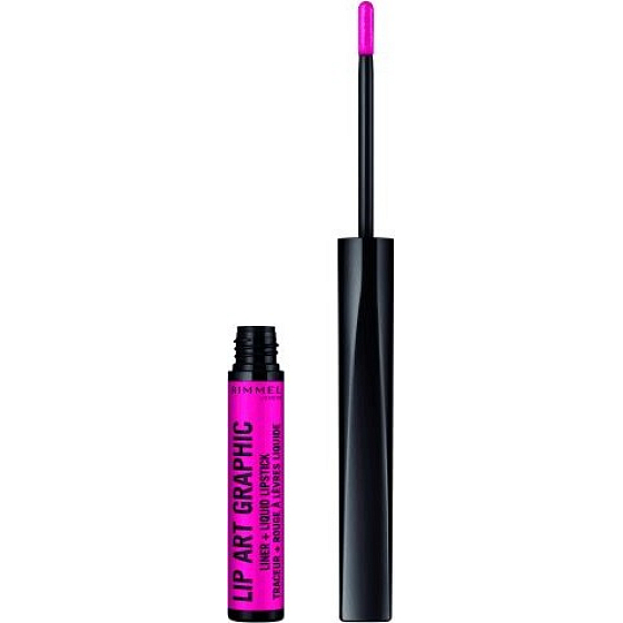 Rimmel London Lip Art Graphic kontúrovacia ceruzka + tekutý rúž 2v1 870 Own Your Power 1,8 ml