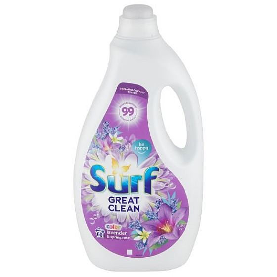 Surf Color Lavender & Spring Rose prací gél na farebné oblečenie 60 dávok 3 l