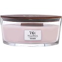 Woodwick Rosewood - Palisander vonná sviečka s dreveným širokým knôtom a viečkom sklo loď 453 g