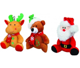 Trixie Vianočný plyšový Santa, sob, medveď 20 cm rôzne druhy
