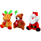 Trixie Vianočný plyšový Santa, sob, medveď 20 cm rôzne druhy