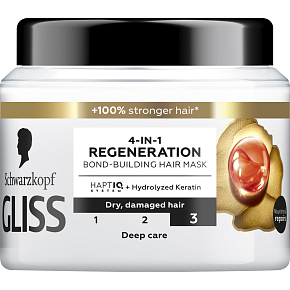 Schwarzkopf Gliss Total Repair regeneračná maska 4v1 pre suché a poškodené vlasy, 400 ml