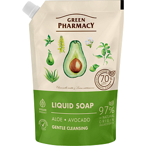 Green Pharmacy Aloe a Avokádo tekuté mydlo náhradná náplň 460 ml