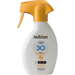 Nubian Mlieko na opaľovanie SPF 30 Sprej 225 ml