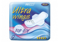 Micca Ultra Wings Top Dry intímne vložky s krídelkami 9 kusov