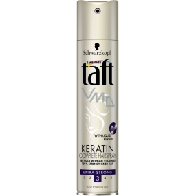 Taft Keratin Complete extra silná fixácia lak na vlasy 250 ml