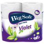 Big Soft Violet parfumovaný toaletný papier biely 2 vrstvový 190 útržkov 4 role