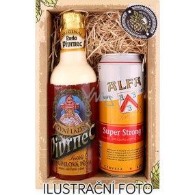 Bohemia Gifts Pivrnec Pivné svetlá kúpeľová pena 500 ml + pivo v plechovke 500 ml (vysoký obsah alkoholu - mix druhov).
