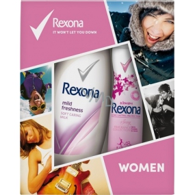 Rexona Sexy antiperspirant dezodorant sprej pre ženy 150 ml + Mild Freshness sprchový gél 250 ml, kozmetická sada