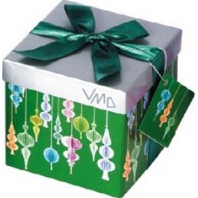 Anjel Darčeková krabička skladacia s mašľou vianočné zelená so zelenou mašľou 1371 S 13 x 13 x 13 cm 1 kus