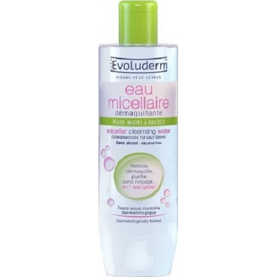 Evoluderm Micellar Cleansing Water čistiaca micelárna voda pre mastnú a zmiešanú pokožku 250 ml