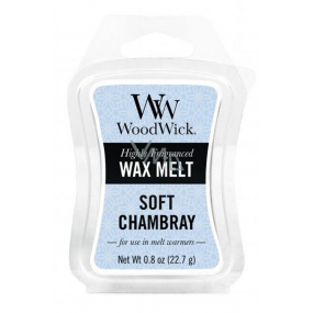 Woodwick Soft Chambray - Čisté bielizeň vonný vosk do aromalampy 22.7 g
