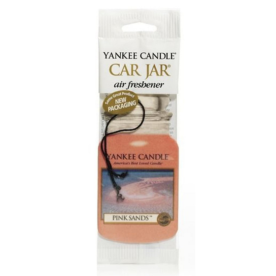 Yankee Candle Pink Sands - Ružové piesky Classic vonná visačka do auta papierová 12 g