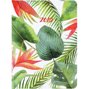 Albi Diár 2019 týždenný Akvarelové tropické listy 12,6 x 17 x 1,2 cm