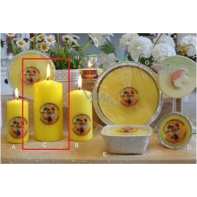 Lima Citronela sviečka proti komárom s vôňou žltý valec 70 x 150 mm 1 kus
