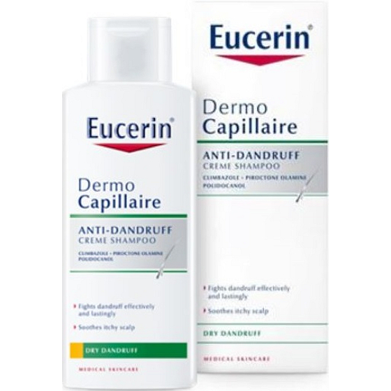 Eucerin DermoCapillaire šampón proti suchým lupinám 2 x 250 ml, duopack