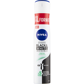 Nivea Black & White Invisible Fresh antiperspirant dezodorant sprej pre ženy 200 ml