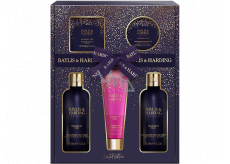 Baylis & Harding Mulberry Fizz umývací gél 300 ml + sprchový krém 300 ml + mlieko na telo a ruky 130 ml + jemné mydlo 150 g + telové maslo 100 ml, kozmetická sada pre ženy
