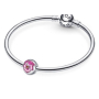 Prívesok Striebro 925 Pansy pink, zátka, klip korálik na náramok príroda