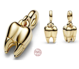 Prívesok Striebro 925 Zlatý zub - Mini medailón, prívesok Náramok Zaujímavosti